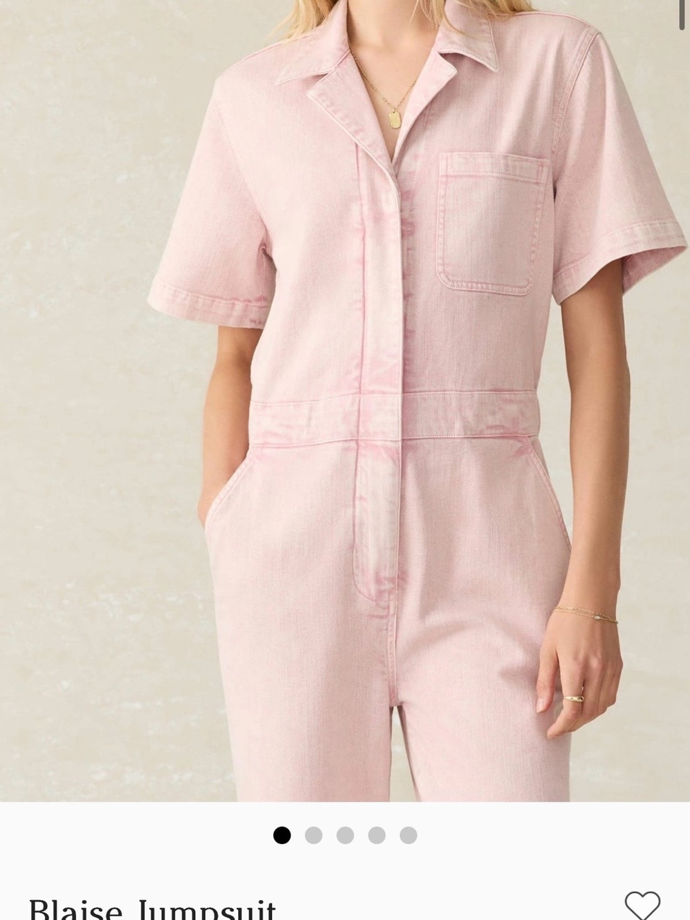 Faherty Short-Sleeve Pink Women's Blaise Jumpsuit